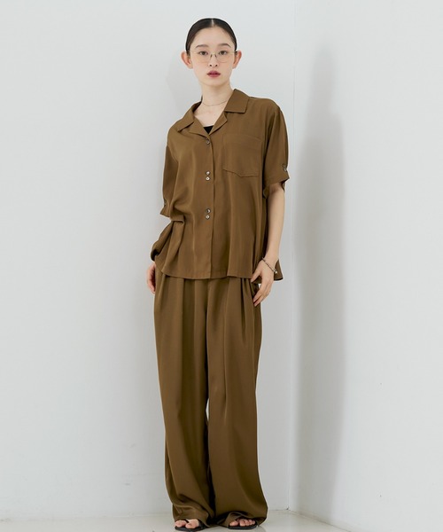 NOMINE（ノミネ）の「【セットアップ着用可】ヴィンテージサテン ドロスト パンツ（その他パンツ・レディース・チャコールグレー/マスタード/ブラウン/ブラウン系その他/グレイッシュブルー・M/S）」の11枚目の写真