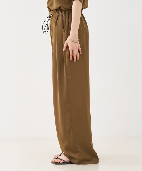 NOMINE（ノミネ）の「【セットアップ着用可】ヴィンテージサテン ドロスト パンツ（その他パンツ・レディース・チャコールグレー/マスタード/ブラウン/ブラウン系その他/グレイッシュブルー・M/S）」の22枚目の写真