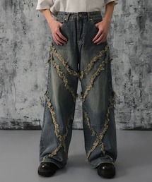 A'GEM/9 × .kom 『ARULE/アルール』 フリンジ加工デニム