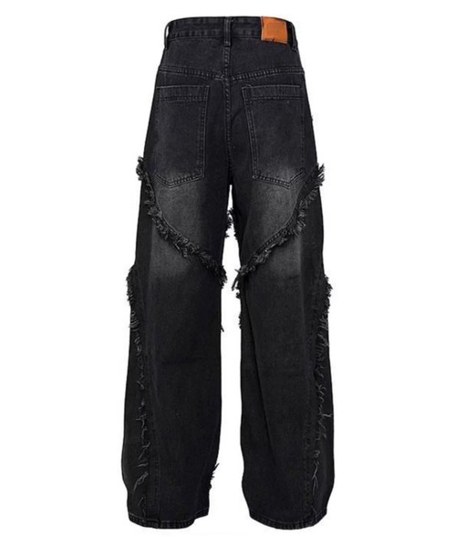 ARULE（アルール）の「A'GEM/9 × .kom 『ARULE/アルール』 フリンジ加工デニム（デニムパンツ・レディース・ブルー/ブラック・L/M）」の9枚目の写真