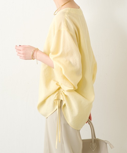 COLLAGE GALLARDAGALANTE ジップドロストブラウス　ネイビー COLLAGE GALLARDAGALANTE ジップドロストブラウスネイビー