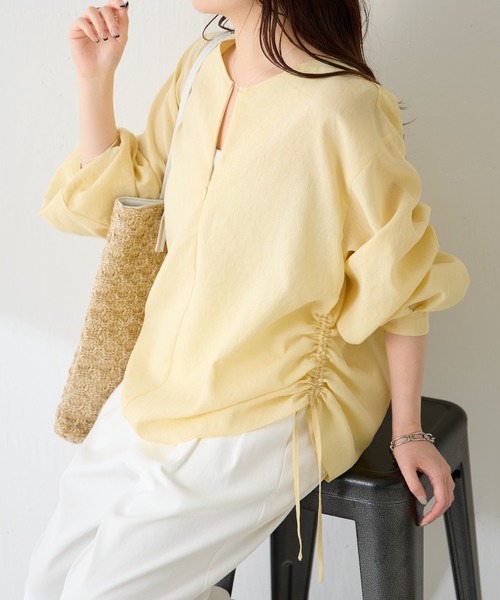 ジップドロストシアーブラウス/WEB限定(シャツ/ブラウス)|COLLAGE ジップドロストシアーブラウス/WEB限定(シャツ/ブラウス)|COLLAGE