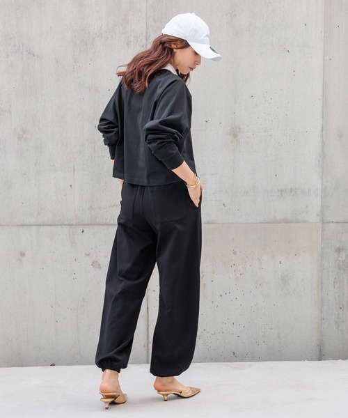 HEREIAM(ヘレイアム)の「【HEREIAM】吸水速乾&接触冷感/スキッパーラガーシャツ(Tシャツ/カットソー・レディース・ブラック/ライトグレー・FREE)」の6枚目の写真