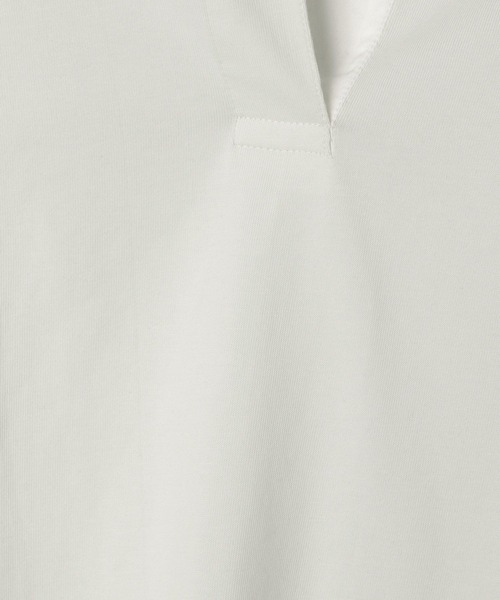 HEREIAM(ヘレイアム)の「【HEREIAM】吸水速乾&接触冷感/スキッパーラガーシャツ(Tシャツ/カットソー・レディース・ブラック/ライトグレー・FREE)」の22枚目の写真