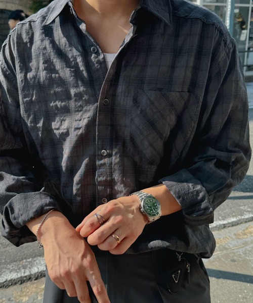 シャツ ASCLO Under Pocket Crop Shirt (4color) ASCLO Under Pocket Crop Shirt (4color) - ASCLO