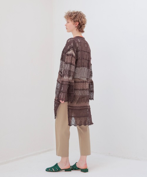 DRESSLAVE（ドレスレイブ）の「cuprime stretch tarperd trousers(キュプラストレッチテーパードトラウザー)（スラックス・レディース・ベージュ/ブラック・36/38）」の9枚目の写真