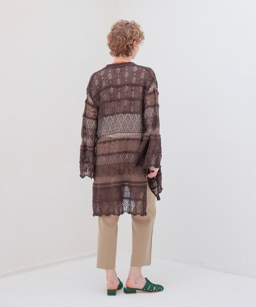 DRESSLAVE（ドレスレイブ）の「cuprime stretch tarperd trousers(キュプラストレッチテーパードトラウザー)（スラックス・レディース・ベージュ/ブラック・36/38）」の10枚目の写真