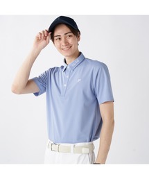 FILA GOLF/フィラ ゴルフ ゴルフウェア ジャガード モックネック 半袖 シャツ ポロシャツ