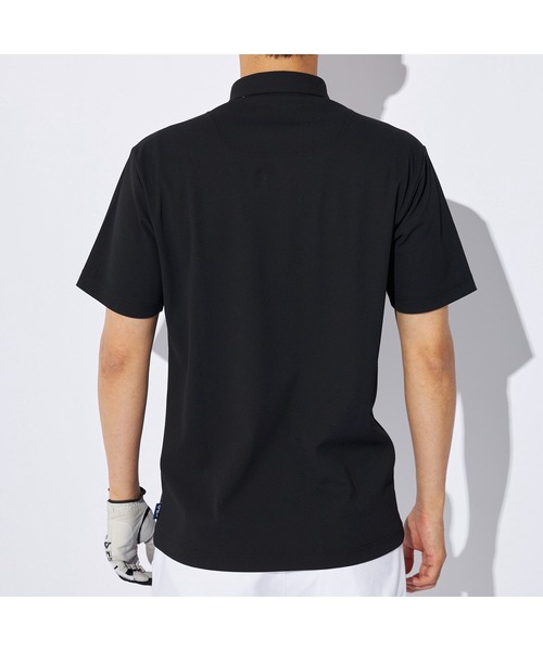 FILA GOLF(フィラゴルフ )の「FILA GOLF/フィラ ゴルフ ゴルフウェア ジャガード モックネック 半袖 シャツ ポロシャツ(ポロシャツ・メンズ・ブルー/ブラック/ホワイト・L/LL/M)」の10枚目の写真