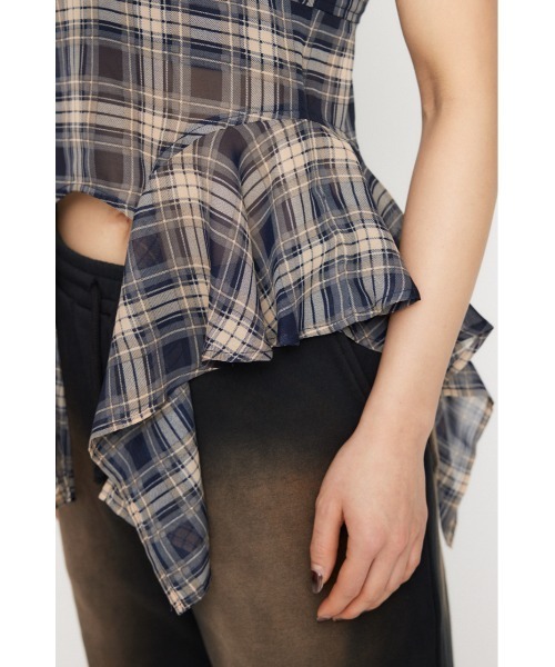 LAGUA GEM(ラグアジェム)の「HEM FLARE キャミトップス(キャミソール・レディース・ブラウン/ネイビー・FREE)」の19枚目の写真