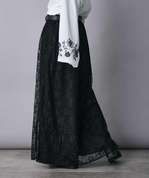 Ellno Loset(エルノロゼット)の「レースレイヤードパンツ(その他パンツ・メンズ・ブラック/ブルーグリーン・X-SMALL/SMALL/MEDIUM/LARGE)」の8枚目の写真