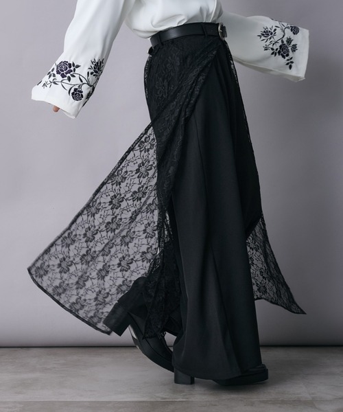 Ellno Loset(エルノロゼット)の「レースレイヤードパンツ(その他パンツ・メンズ・ブラック/ブルーグリーン・X-SMALL/SMALL/MEDIUM/LARGE)」の10枚目の写真