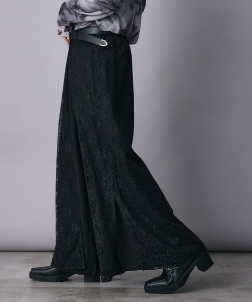 レースレイヤードパンツ（その他パンツ）｜Ellno Loset（エルノ