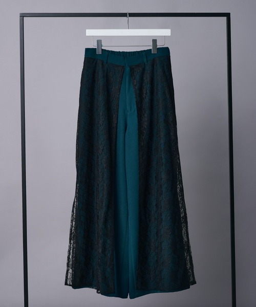 Ellno Loset(エルノロゼット)の「レースレイヤードパンツ(その他パンツ・メンズ・ブラック/ブルーグリーン・X-SMALL/SMALL/MEDIUM/LARGE)」の6枚目の写真