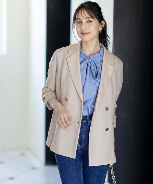 人気！any SiS シアーメッシュジャケット ネイビー ANY SIS 【洗える】シアーメッシュ ジャケット （ネイビー