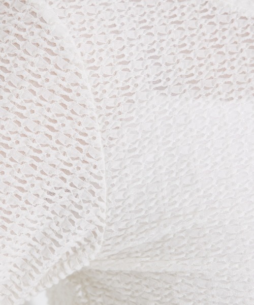 qualite scape（カリテ スケープ）の「ジャカードニットメロウトップス（Tシャツ/カットソー・レディース・ホワイト/チャコールグレー/ピンク・フリー）」の14枚目の写真