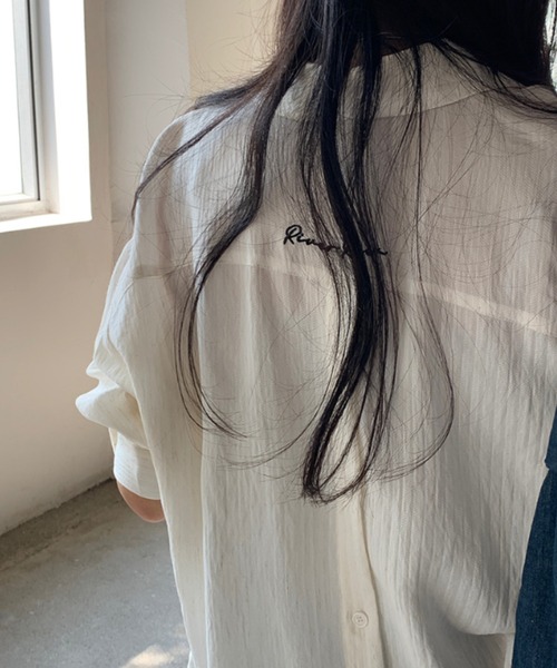 gossip!ロサンゼルス(ゴシップロサンゼルス)の「刺繍ストライプシャツ(シャツ/ブラウス・レディース・オフホワイト/ブラック・FREE)」の14枚目の写真