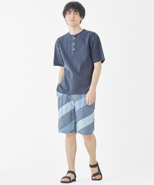 KRIFF MAYER（クリフメイヤー）の「【綿100％】ヘビーウェイトピグメントヘンリーTシャツ（Tシャツ/カットソー・メンズ・ネイビー/グレー/オフホワイト/レッド/ブルーグリーン/カーキ/マスタード/チャコール・LARGE/X-LARGE/MEDIUM）」の11枚目の写真