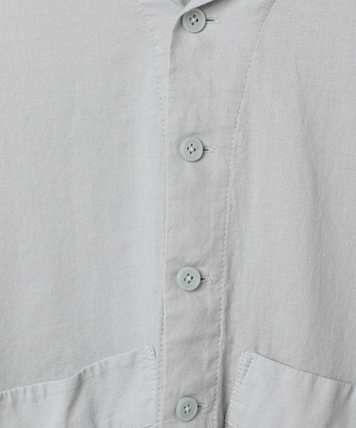 niko and...（ニコアンド）の「【MODE NORM CORE】 コットンシアーワークシャツジャケット（シャツ/ブラウス・レディース・ブラック/サックスブルー/オフホワイト・MEDIUM/LARGE）」の10枚目の写真
