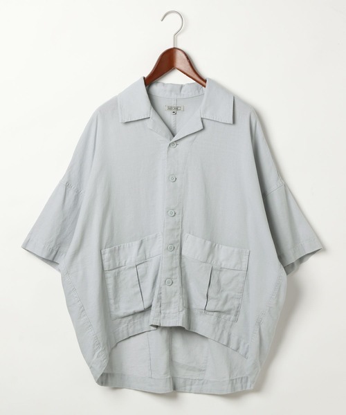 niko and...（ニコアンド）の「【MODE NORM CORE】 コットンシアーワークシャツジャケット（シャツ/ブラウス・レディース・ブラック/サックスブルー/オフホワイト・MEDIUM/LARGE）」の20枚目の写真