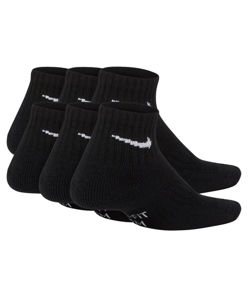 NIKE（ナイキ）の「ナイキ エブリデイ キッズ クッションド アンクル ソックス (6足) / Nike Everyday Kids' Cushioned Ankle Socks (6 Pairs) SX6912-010 Black（ソックス/靴下・キッズ・ブラック・21-23/23-25）」の2枚目の写真
