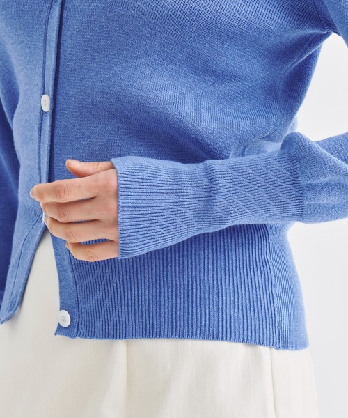 カーディガン 「ZOZOTOWN限定」「Louren/ローレン」Vneck knit compact cardigan/Vネックニットコンパクトカーデ ZOZOTOWN限定》【Louren/ローレン】Vneck knit compact cardigan