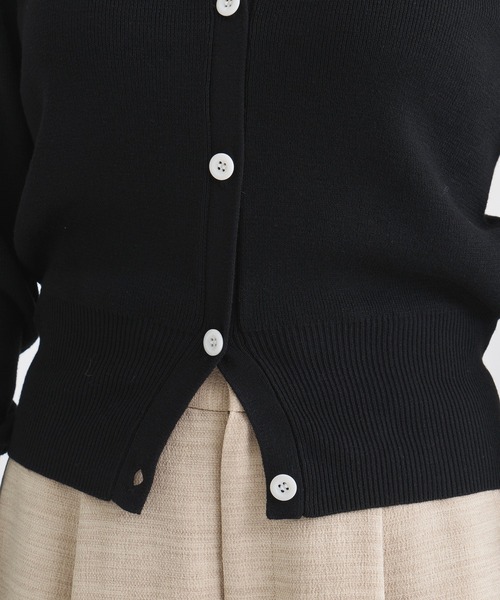 カーディガン 「ZOZOTOWN限定」「Louren/ローレン」Vneck knit compact cardigan/Vネックニットコンパクトカーデ ZOZOTOWN限定》【Louren/ローレン】Vneck knit compact cardigan