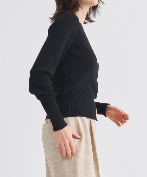 カーディガン 「ZOZOTOWN限定」「Louren/ローレン」Vneck knit compact cardigan/Vネックニットコンパクトカーデ ZOZOTOWN限定》【Louren/ローレン】Vneck knit compact cardigan