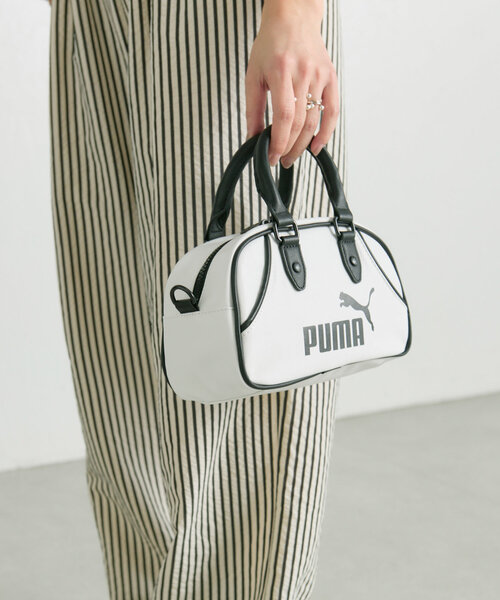 Ami×puma ボストンバッグ ホワイト/ブラック PUMA x AMI】ユニセックス◇Grip Bag グリップ バッグ (AMI