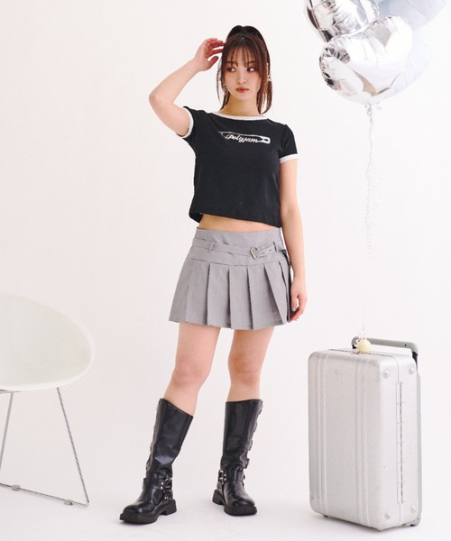 Poly Jam(ポリージャム)の「Ringer logo mini T-shirt / リンガーロゴミニTシャツ(Tシャツ/カットソー・レディース・ホワイト/ブラック/ピンク・FREE)」の10枚目の写真