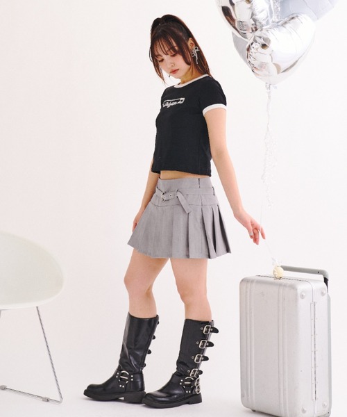 Poly Jam(ポリージャム)の「Ringer logo mini T-shirt / リンガーロゴミニTシャツ(Tシャツ/カットソー・レディース・ホワイト/ブラック/ピンク・FREE)」の9枚目の写真
