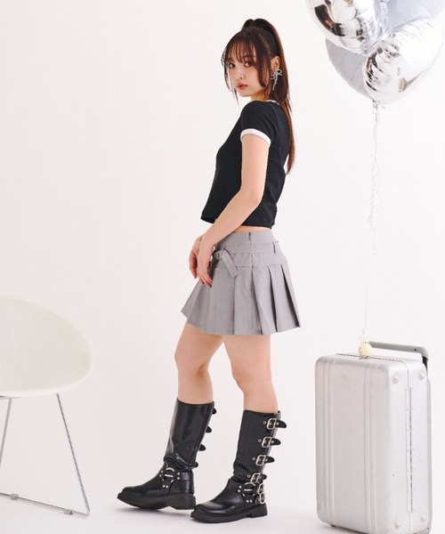 Poly Jam(ポリージャム)の「Ringer logo mini T-shirt / リンガーロゴミニTシャツ(Tシャツ/カットソー・レディース・ホワイト/ブラック/ピンク・FREE)」の8枚目の写真