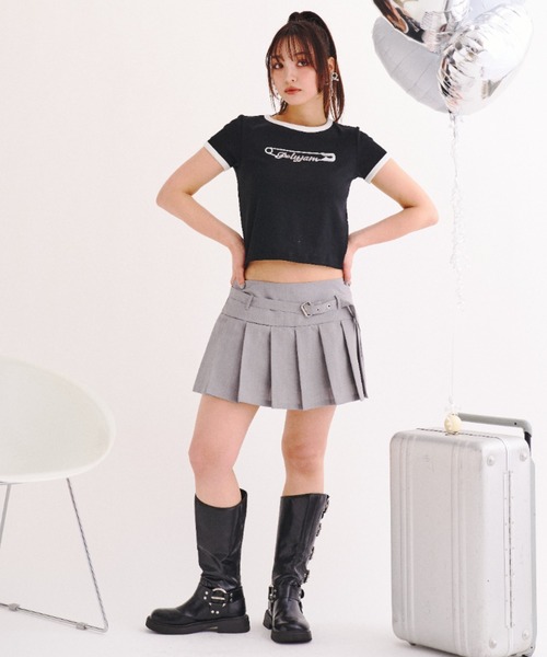 Poly Jam(ポリージャム)の「Ringer logo mini T-shirt / リンガーロゴミニTシャツ(Tシャツ/カットソー・レディース・ホワイト/ブラック/ピンク・FREE)」の11枚目の写真