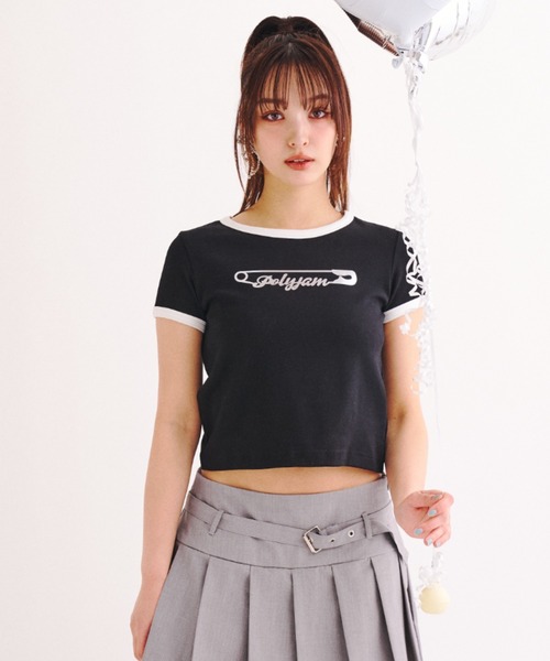 tシャツ RINGER TEE レディース セール】Ringer logo mini T-shirt / リンガーロゴミニTシャツ