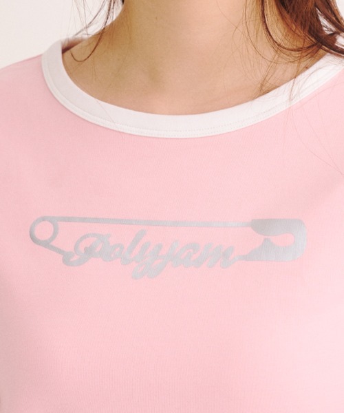Poly Jam(ポリージャム)の「Ringer logo mini T-shirt / リンガーロゴミニTシャツ(Tシャツ/カットソー・レディース・ホワイト/ブラック/ピンク・FREE)」の18枚目の写真