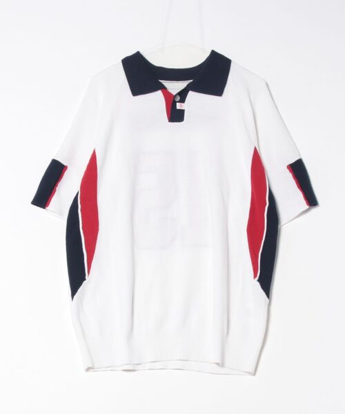 Whimsy（ウィムジー）の「OWEN KNIT TOP　SM24-T-001（ポロシャツ・メンズ・ホワイト・X-LARGE）」の6枚目の写真