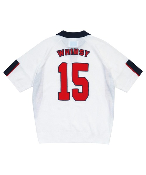 Whimsy（ウィムジー）の「OWEN KNIT TOP　SM24-T-001（ポロシャツ・メンズ・ホワイト・X-LARGE）」の2枚目の写真