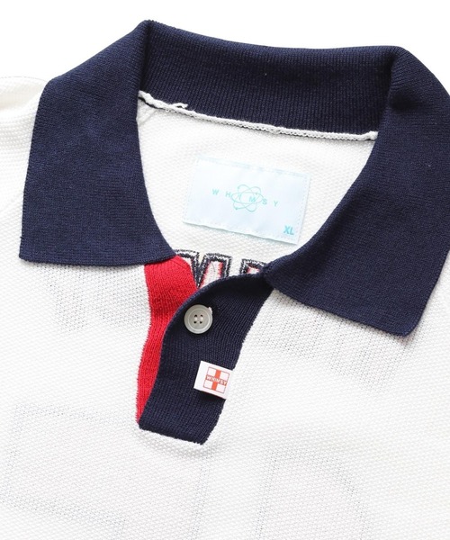 Whimsy（ウィムジー）の「OWEN KNIT TOP　SM24-T-001（ポロシャツ・メンズ・ホワイト・X-LARGE）」の3枚目の写真