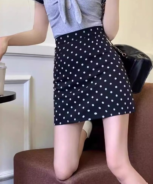 paravion（パラビオン）の「ドット台形スカート（スカート・レディース・ホワイト/ブラック・SMALL/MEDIUM）」の10枚目の写真