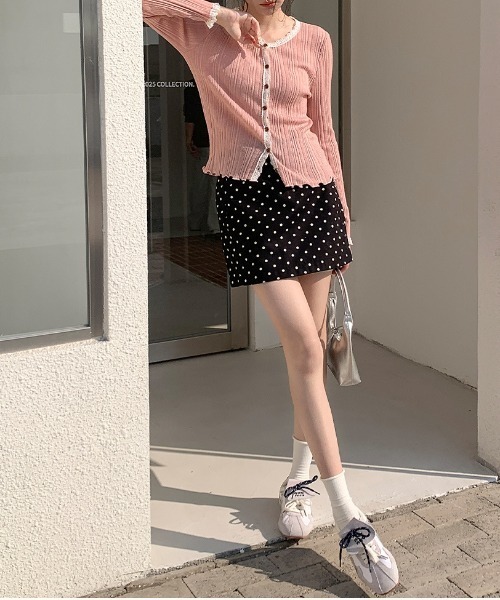 paravion（パラビオン）の「ドット台形スカート（スカート・レディース・ホワイト/ブラック・SMALL/MEDIUM）」の13枚目の写真