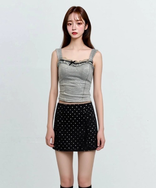 paravion（パラビオン）の「ドット台形スカート（スカート・レディース・ホワイト/ブラック・SMALL/MEDIUM）」の14枚目の写真