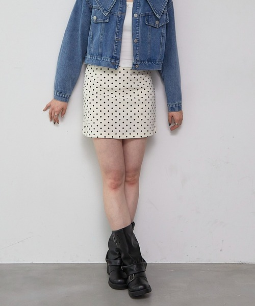 paravion（パラビオン）の「ドット台形スカート（スカート・レディース・ホワイト/ブラック・SMALL/MEDIUM）」の18枚目の写真