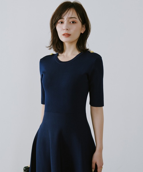 アニュアンス　ダブルブレストワンピース　NAVY S アニュアンス anuans ダブルブレストワンピース （NAVY