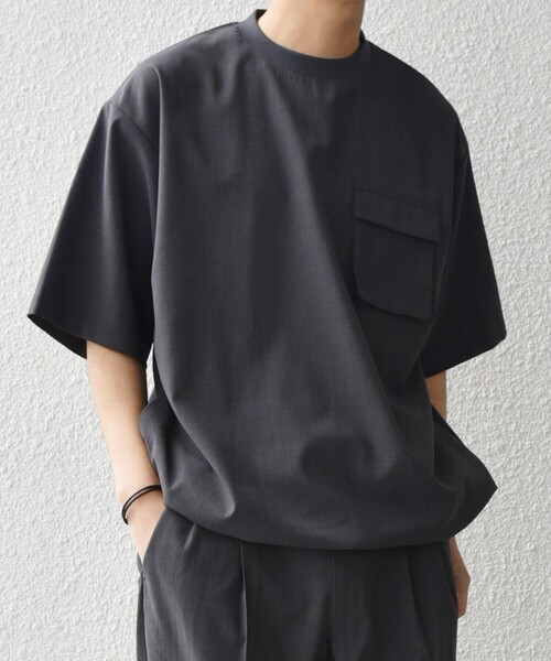 SHIPS any（シップス エニィ）の「SHIPS any:〈通気性/遮熱〉CALCULO サマートロピカル ポケット Tシャツ(セットアップ対応)◇（Tシャツ/カットソー・メンズ・ネイビー/ブラック/チャコールグレー・SMALL/MEDIUM/LARGE/X-LARGE）」の6枚目の写真