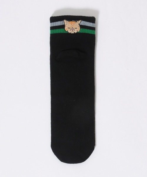 セール】Animal Embroidery 3Pack Set Socks/猫＆犬 アニマル