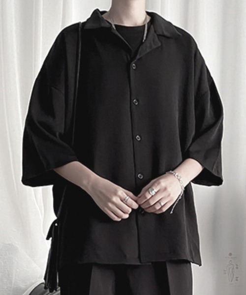 MGV(エムジーヴィー)の「オープンカラーベーシックシャツ(シャツ/ブラウス・メンズ・ホワイト/ブラック・MEDIUM/LARGE/X-LARGE)」の10枚目の写真