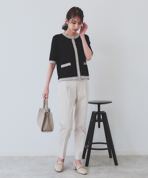 index（インデックス）の「《6色展開/XS-LLサイズ》コンパクトストレッチテーパードパンツ【洗濯機洗い可/吸水速乾/透け防止/イージーアイロン】（その他パンツ・レディース・オフホワイト/ナチュラル/ネイビー系2/ライトイエロー系/ブラック系1/ネイビー・01/02/03/34/36/38/40/42）」の16枚目の写真