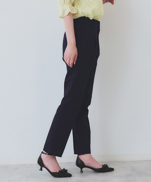 index（インデックス）の「《6色展開/XS-LLサイズ》コンパクトストレッチテーパードパンツ【洗濯機洗い可/吸水速乾/透け防止/イージーアイロン】（その他パンツ・レディース・オフホワイト/ナチュラル/ネイビー系2/ライトイエロー系/ブラック系1/ネイビー・01/02/03/34/36/38/40/42）」の19枚目の写真