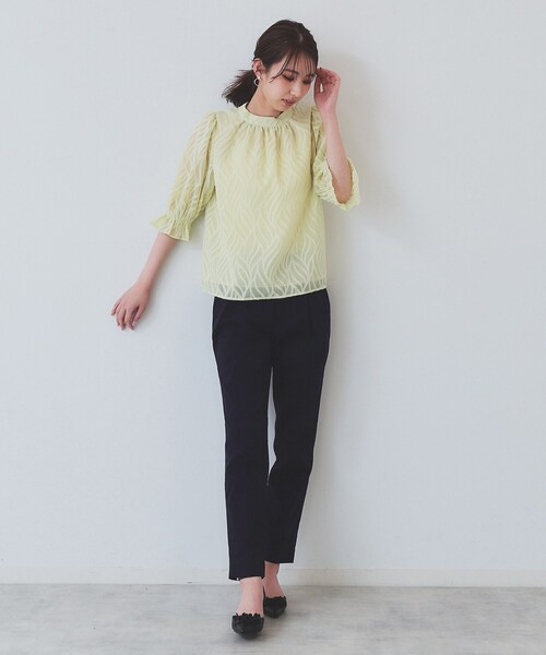 index（インデックス）の「《6色展開/XS-LLサイズ》コンパクトストレッチテーパードパンツ【洗濯機洗い可/吸水速乾/透け防止/イージーアイロン】（その他パンツ・レディース・オフホワイト/ナチュラル/ネイビー系2/ライトイエロー系/ブラック系1/ネイビー・01/02/03/34/36/38/40/42）」の20枚目の写真