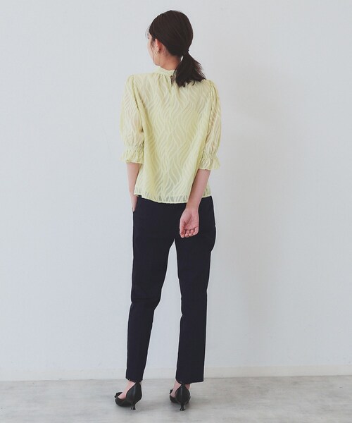 index（インデックス）の「《6色展開/XS-LLサイズ》コンパクトストレッチテーパードパンツ【洗濯機洗い可/吸水速乾/透け防止/イージーアイロン】（その他パンツ・レディース・オフホワイト/ナチュラル/ネイビー系2/ライトイエロー系/ブラック系1/ネイビー・01/02/03/34/36/38/40/42）」の21枚目の写真